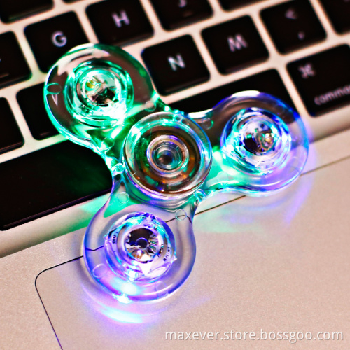 OEM Made LED Light Fidget Spinner Crystal LED Hand Spinner